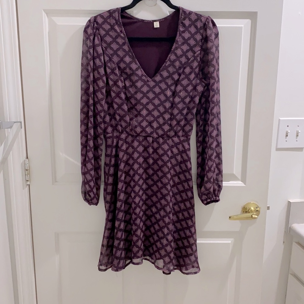 Long sleeve patterned Francesca’s dress